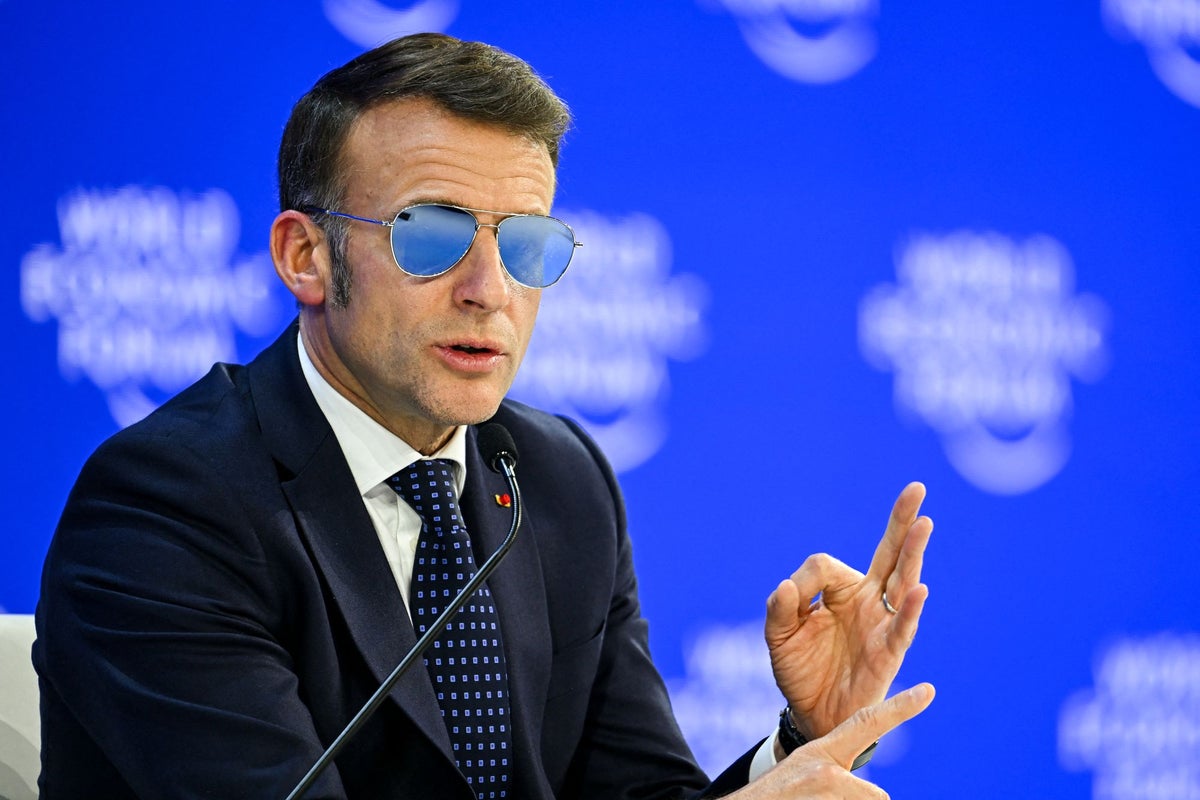 The story behind Emmanuel Macron’s striking sunglasses look at Davos